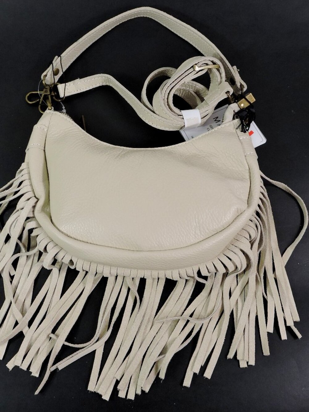 MARLON 🇮🇹 WOMEN'S OFF WHITE SOFT LEATHER FASHION HANDBAG